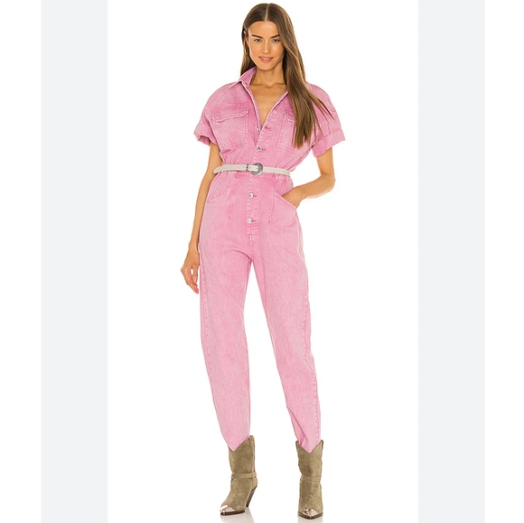 Free People Pants - Free people Marci coverall jumpsuit in pink